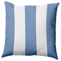 Decorative Striped Outdoor Throw Pillow, Light Blue, 14"x20"