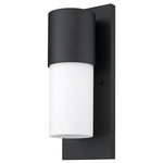 Acclaim - Acclaim Cooper 1-Light Outdoor Wall Light 1511BK - Matte Black - Cooper offers a simple modern design. Cylindrical opal glass suspended from a metal band of hand-finished steel. Perfect for any space indoors and outdoors.