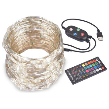 33 Ft Fairy String Lights USB Copper Wire Bluetooth APP Remote Party Wedding