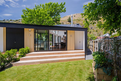 Photo of a contemporary home design in Christchurch.