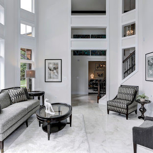 75 Beautiful White Marble Floor Living Room Pictures Ideas Houzz