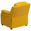 Flash Furniture Deluxe Heavily Padded Contemporary Yellow Vinyl Kids Recliner
