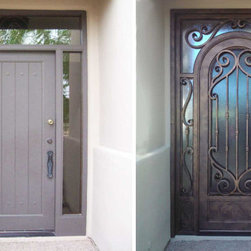 Before & After - Iron Entry Door by First Impression Ironworks - Home Safety And Security