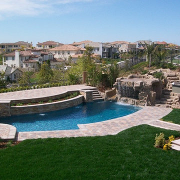 Large pool with boulder grotto.