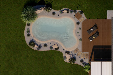 Biopoolanlage mit Holzdeck
