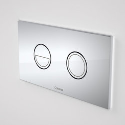 Invisi Caroma Series II&reg; Round Dual Flush Plate & Buttons (Metal) Chrome - Toilets