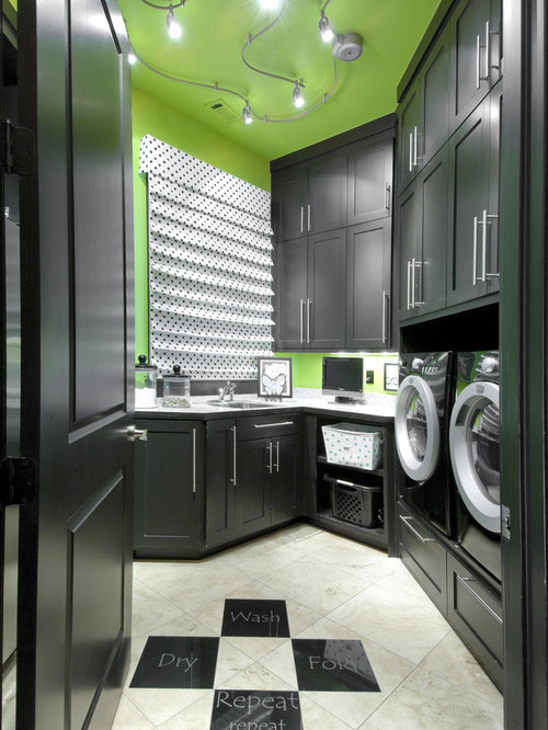 Best Laundry Room with Black Design Ideas & Remodel Pictures