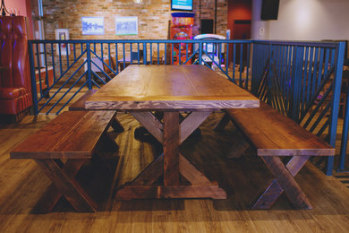 Reclaimed X-Base Dining Table