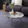 Traditional Silver Aluminum Metal Coffee Table 46755