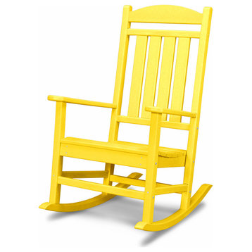 POLYWOOD Presidential Rocking Chair, Lemon