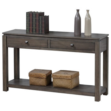 Sunset Trading�Shades Of Gray Sofa Console With Drawers And Shelf