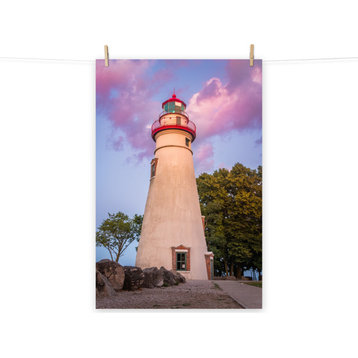 Marblehead Lighthouse at Sunset Coastal Landscape Unframed Wall Art Prints, 11" X 14"