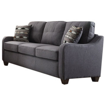 Cleavon II Linen Sofa and Pillow Set, Gray