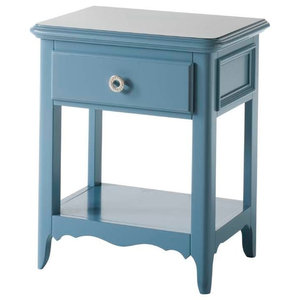 light blue bedside table