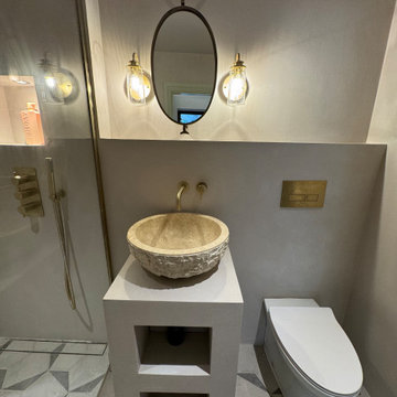 Micro cement Bathroom - Duo blend of F&B colours