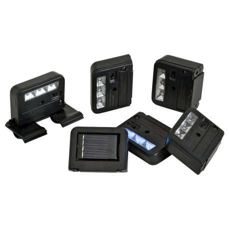 Homebrite 3" Solar Powered Wunder Light for Deck, Set of 6
