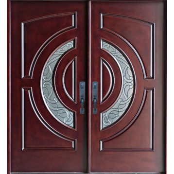 Forever Doors, Exterior Front Entry Composite Door AR10A-DB, 60"x80", Left H