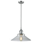 Innovations Lighting - 1-Light Dimmable LED Orwell 9" Pendant, Polished Chrome, Glass: Clear - A truly dynamic fixture, the Ballston fits seamlessly amidst most decor styles. Its sleek design and vast offering of finishes and shade options makes the Ballston an easy choice for all homes.