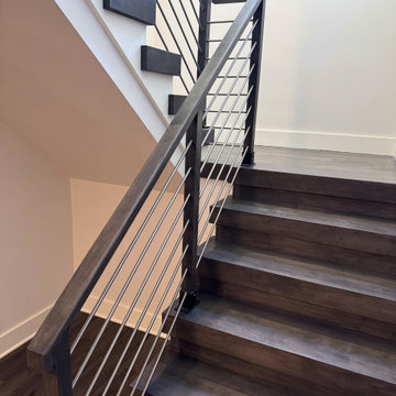 Project #137 | Maple Staircase with Stainless Steel Railing