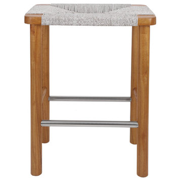 Elio Wood Counter Stool w/ Rope in Natural