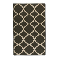 Modern Lattice Area Rug- Charcoal - Area Rugs