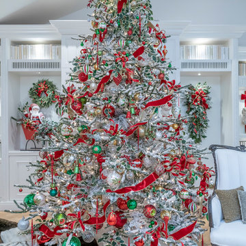 A Beautiful Red and Green Christmas Tree