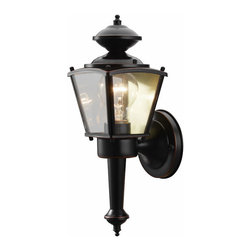 Hardware House - Oil Rubbed Bronze Outdoor Patio Exterior Light Fixture, 19-1715 - Outdoor Wall Lights And Sconces
