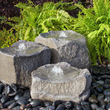 Triple Falls Handcrafted Bubbling Rock Fountain Kit