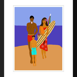 Fine Art Prints-Hawaiian Family - Products