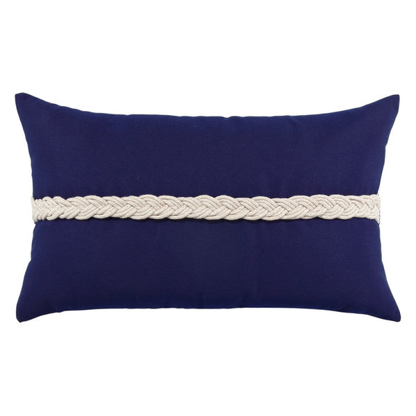 Elaine SmithBraided Lumbar Pillow, Navy Elaine Smith Pillows 20 x 20 Sparkle