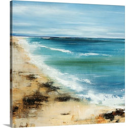 Beach Style Prints And Posters Gallery-Wrapped Canvas Entitled Coastal Breeze, 16"x16"