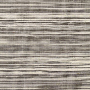 Kenter Black Sisal Grasscloth Wallpaper Sample