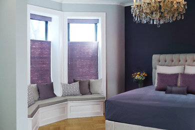 Bedroom - transitional bedroom idea in New York
