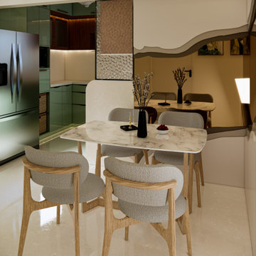3-bhk Residential - Kitchen and Dining room Design