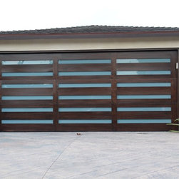 Contemporary Modern Mahogany Wood Door - Garage Doors And Openers