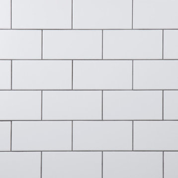 Crown Heights Matte White Ceramic Wall Tile