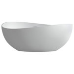 Altair - Vespa Flatbottom Freestanding Solid Surface Soaking Bathtub - Want to make a bold statement in your guest or master bath? Our Vespa Soaking Bathtub is a style superstar with its distinctive, wave-like contours and sleek, freestanding design. Featuring a graceful inner slope, it provides ideal lumbar support, enveloping your body in comfort as you sink into the water's warm embrace. The Vespa is a model of durability, made of solid surface stone that wards off stains and blemishes. If you're seeking an indulgent, spa-like experience in your own home, this tub delivers in spades.