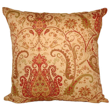 Krishna Square 90/10 Duck Insert Throw Pillow With Cover, 18X18
