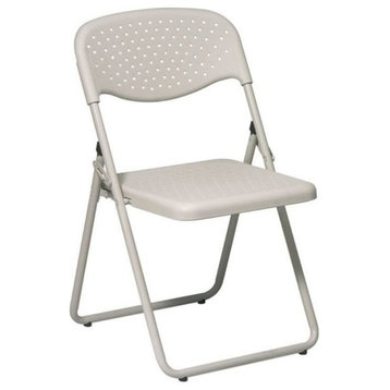 Scranton & Co Plastic Folding Chair in Beige (Set of 4)