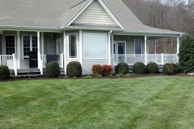 Transitional gray exterior home idea in Other