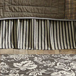 Ashmont Beautiful Striped Bed Skirt by Lasting Impressions - Bedskirts