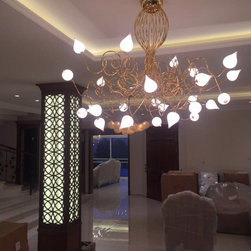 CEILING GLASS CHANDELIER - Products