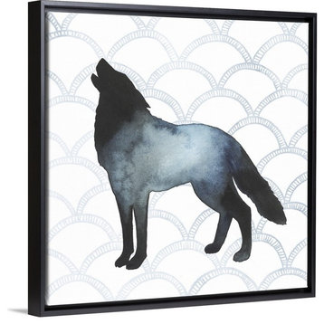 "Animal Silhouettes V" Floating Frame Canvas Art, 18"x18"x1.75"