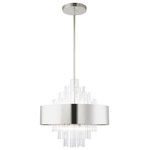 Livex Lighting - Livex Lighting 48874-35 Orenburg - Eight Light Pendant Chandelier - A dramatic addition in this sophisticated contempoOrenburg Eight Light Polished Nickel PoliUL: Suitable for damp locations Energy Star Qualified: n/a ADA Certified: n/a  *Number of Lights: Lamp: 8-*Wattage:60w Candelabra Base bulb(s) *Bulb Included:No *Bulb Type:Candelabra Base *Finish Type:Polished Nickel