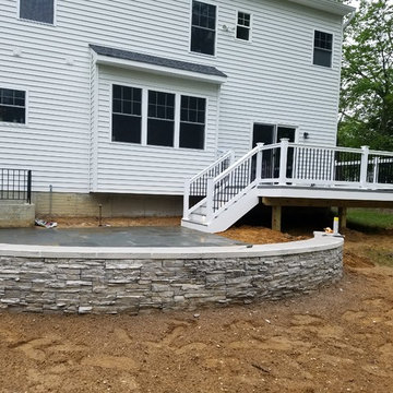 Deck patio wall combo