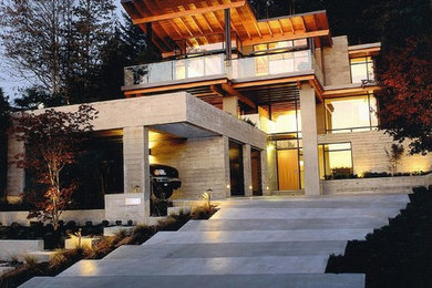 Inspiration for a contemporary exterior home remodel in Vancouver