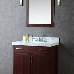 36 inch Single Sink Bathroom Vanity Set With Mirror - Bathroom Vanities And Sink Consoles