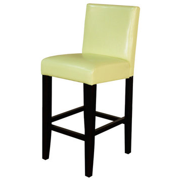 Villa Faux Leather Wax Green Counter Stool, Set of 2