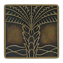 Inviting Home Inc. - Royal Palm Knobs, Antique-Style Brass - Cabinet And Drawer Knobs
