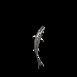Pisces Convex Silver Resin Fish Wall Decor - Wall Decor